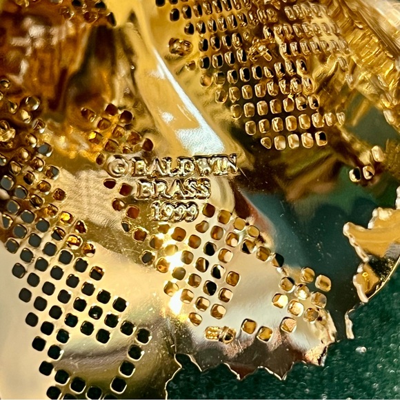 Vintage Baldwin Brass 3D Angel with Star Ornament 24KT Gold Finish 1999 - Picture 8 of 8